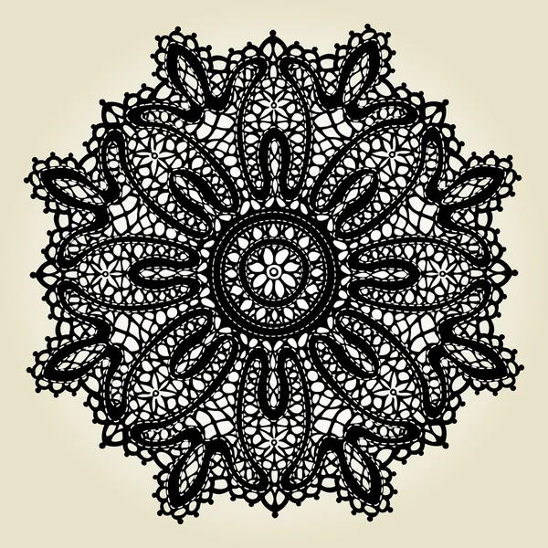 Delicate lace doily pattern — Stock Vector