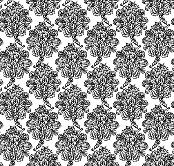 르네상스 스타일에서 꽃 원활한 패턴 — 스톡 벡터
