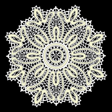 Delicate lace doily pattern clipart