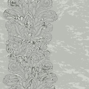 Floral design border in renaissance style clipart