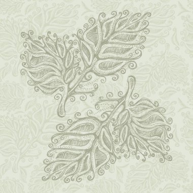 Doodle leaf pattern clipart