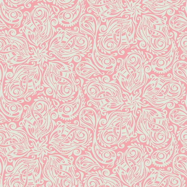 Nahtlos verzierte florale Muster — Stockvektor
