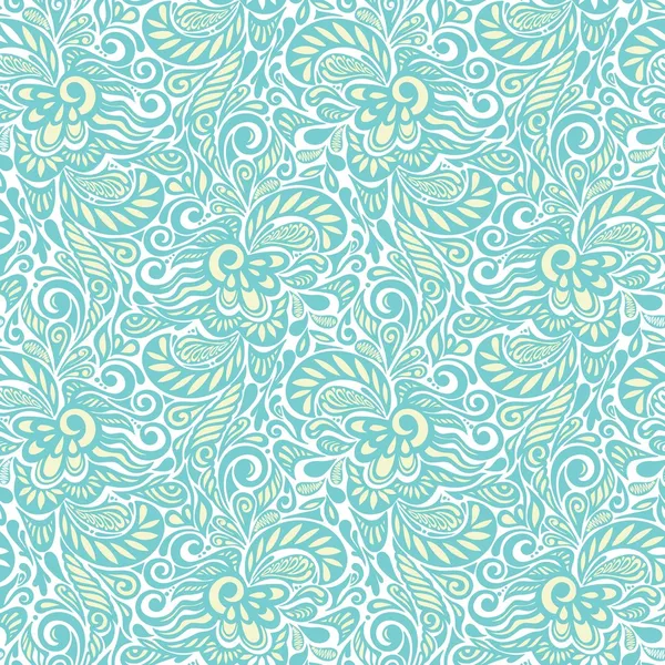 Seamless abstract curly floral pattern — Stock Vector