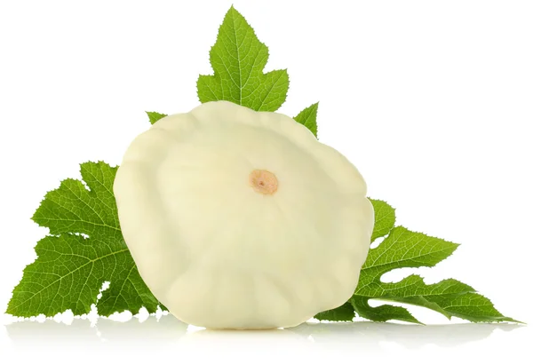 stock image Squash with green leaf