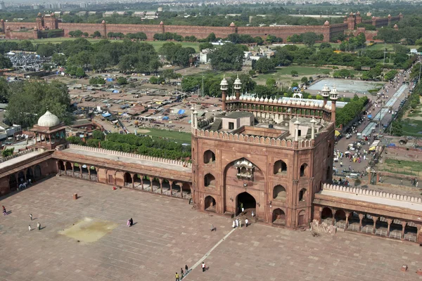 Binnenplaats van de Vrijdagmoskee in old delhi — Stockfoto