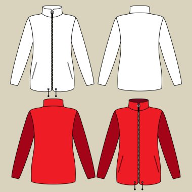 Jacket template clipart