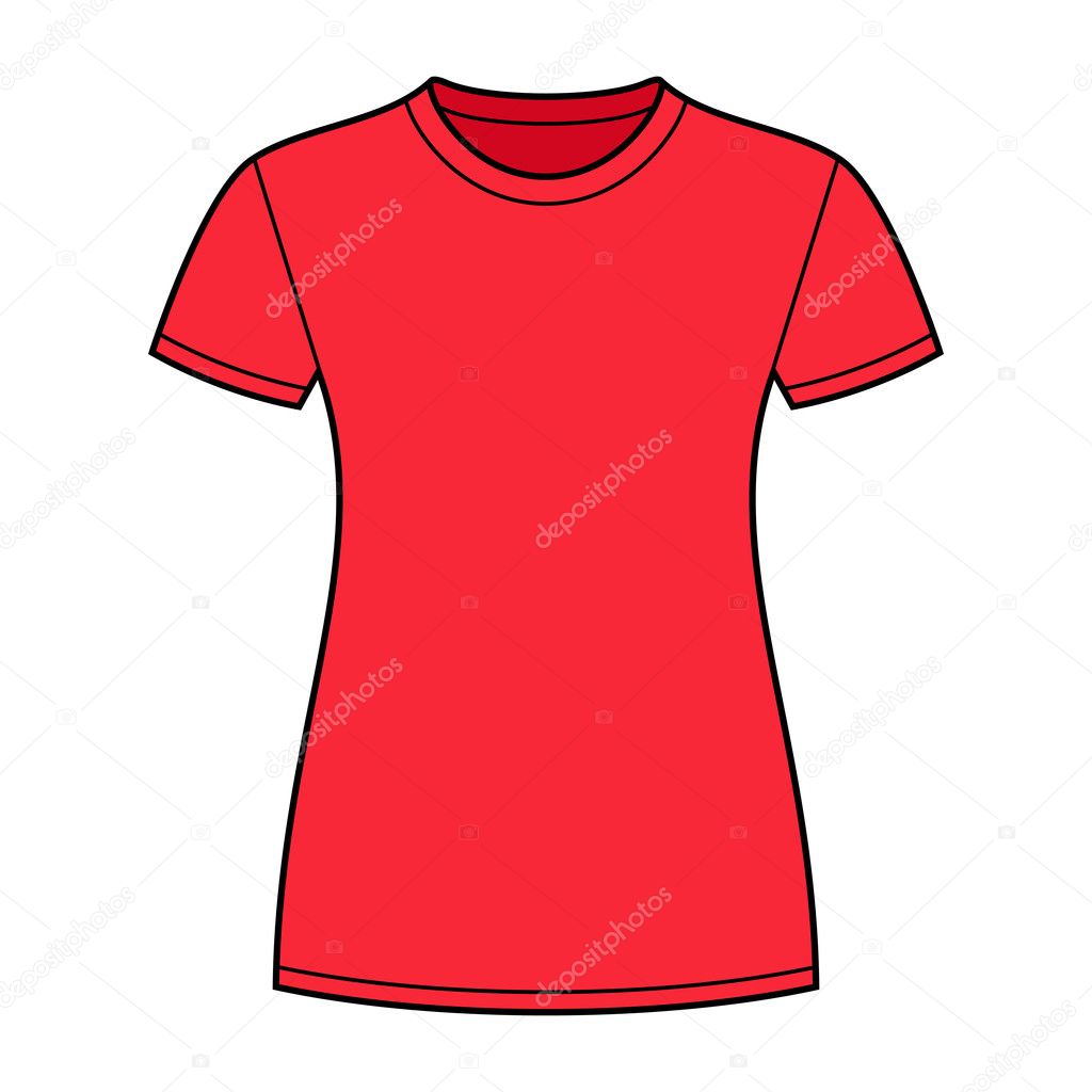 Download Red t-shirt template — Stock Vector © nikolae #11069880