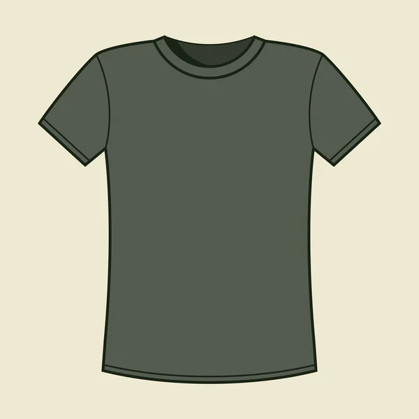 Leere graue T-Shirt-Vorlage — Stockvektor