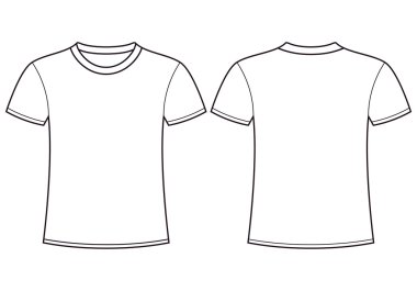 Blank t-shirt templateck clipart