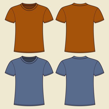 Blank t-shirt template clipart