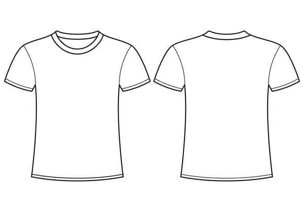 Camiseta en blanco templateck — Archivo Imágenes Vectoriales