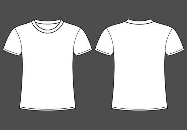 Plantilla de camiseta en blanco — Vector de stock