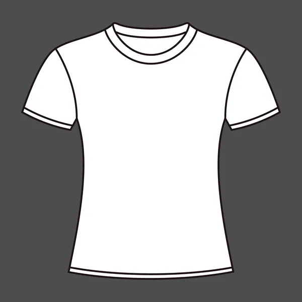 흰색 t-셔츠 서식 파일 — 스톡 벡터