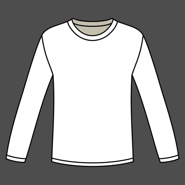 Шаблон футболки с длинными рукавами — стоковый вектор
