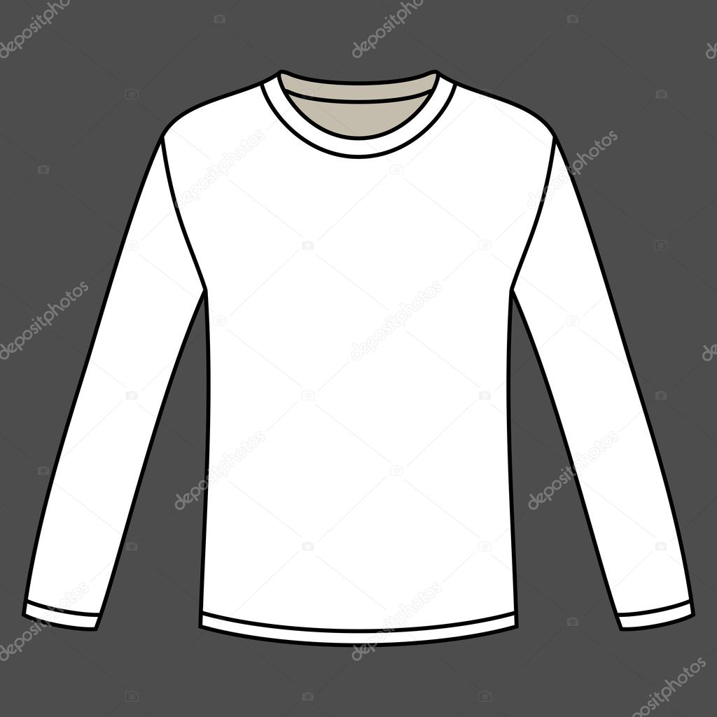 Long-sleeved T-shirt template