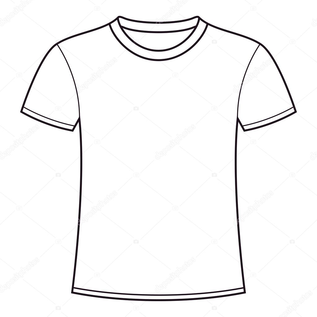 Blank t-shirt template Stock Vector Image by ©nikolae #20 Inside Blank T Shirt Outline Template