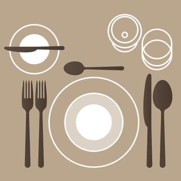 Place setting — Stock Vector