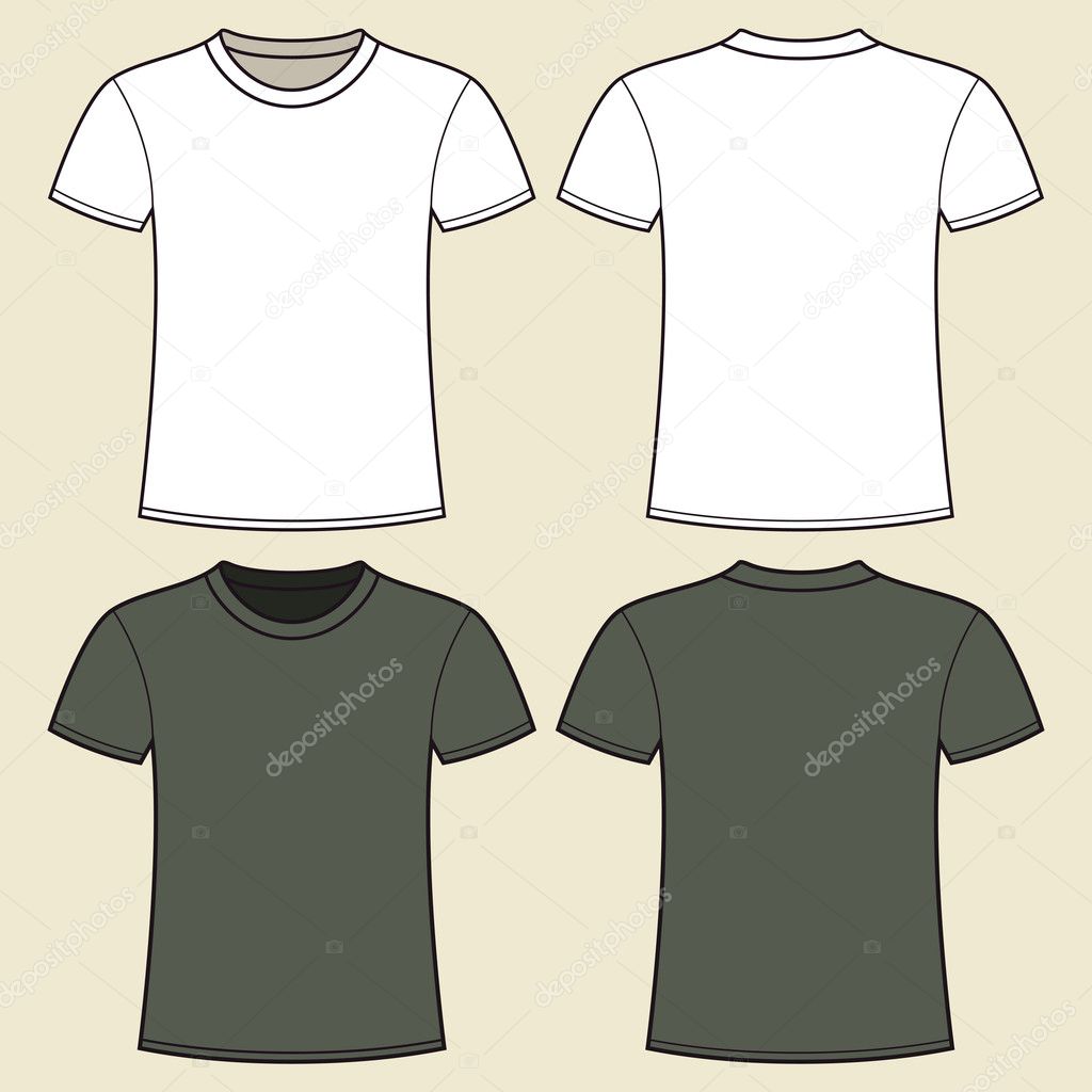 Gray and white t-shirt template Stock Vector Image by ©nikolae #11441783
