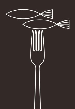 Fish restaurant menu card clipart