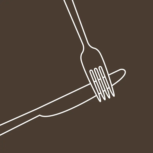 Couteau et fourchette — Image vectorielle