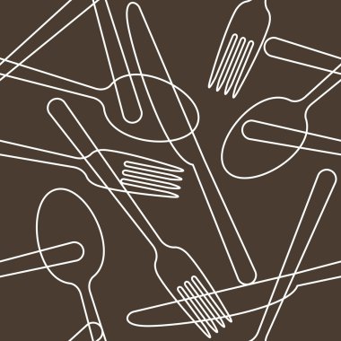 Cutlery pattern clipart