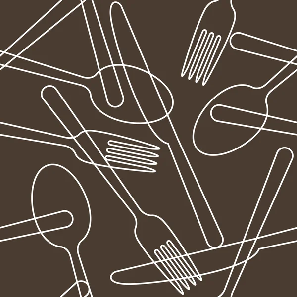 Cutlery pattern — Stock Vector