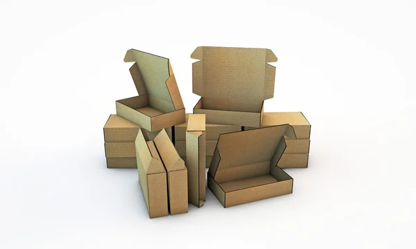 Pudełka kartonowe — Zdjęcie stockowe