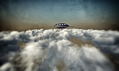 Ufo flying clipart