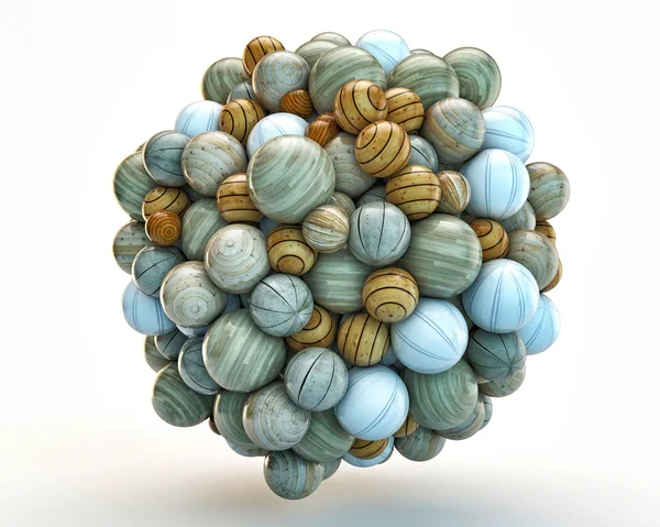 Деревянные шарики — стоковое фото