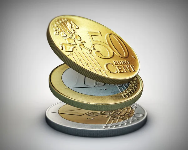 Euro-Münzen — Stockfoto