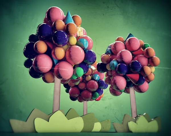 Kauwgomballen bomen — Stockfoto