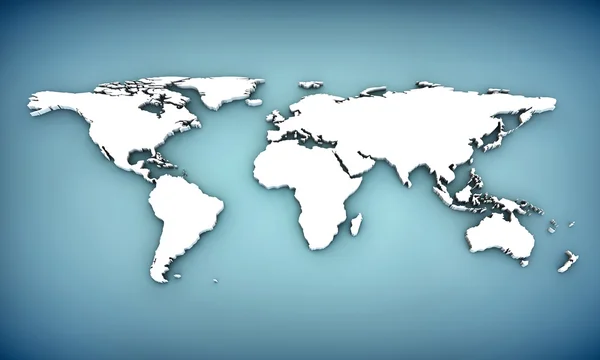 3D Dünya Haritası — Stok fotoğraf