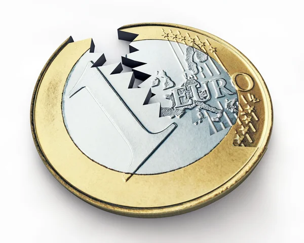 Euro cassé — Photo