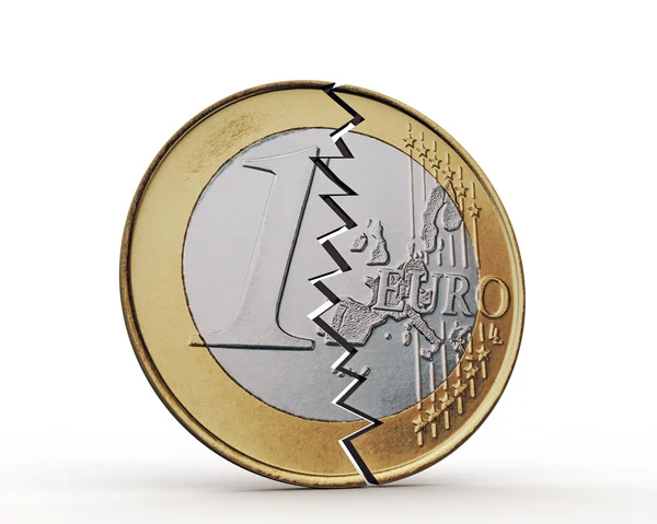 Euro roto — Foto de Stock