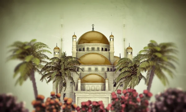 グランジ写真で古いモスク — ストック写真