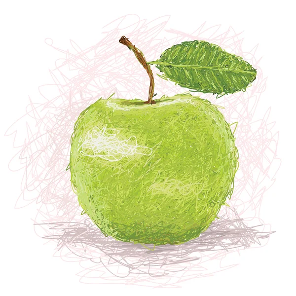 Fruta de manzana verde fresca — Archivo Imágenes Vectoriales