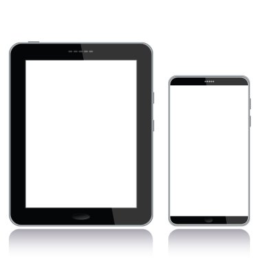 Tablet pc and smart phone clipart