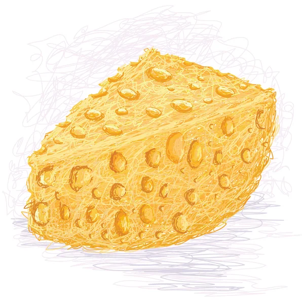 Sliced cheese — Stock Vector