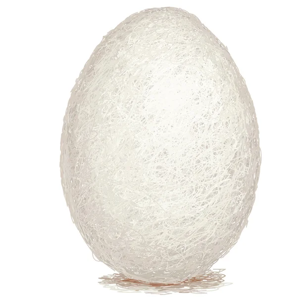 Ωμός λευκό κοτόπουλο αυγό — Διανυσματικό Αρχείο
