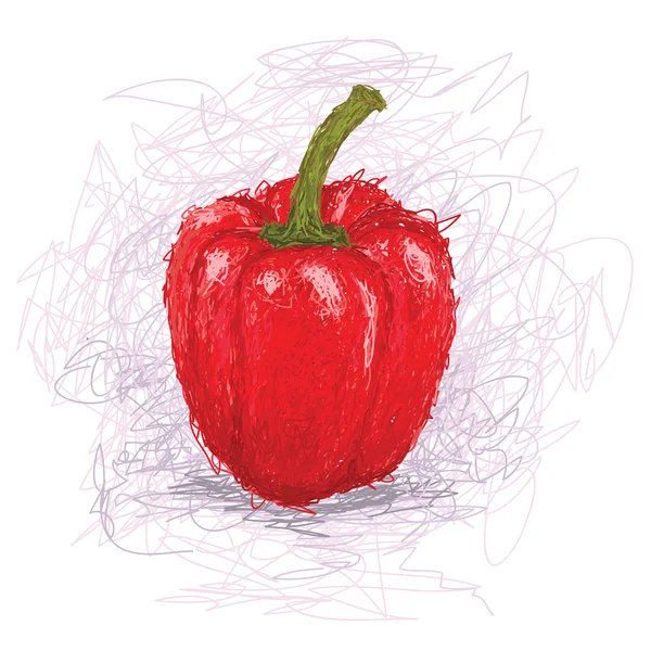 Свіжий червоний болгарський перець овоч — стоковий вектор