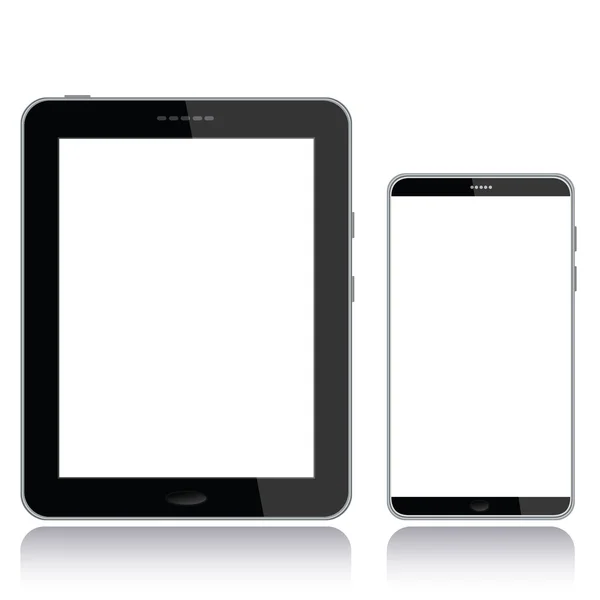 Pc tablet dan telepon pintar - Stok Vektor