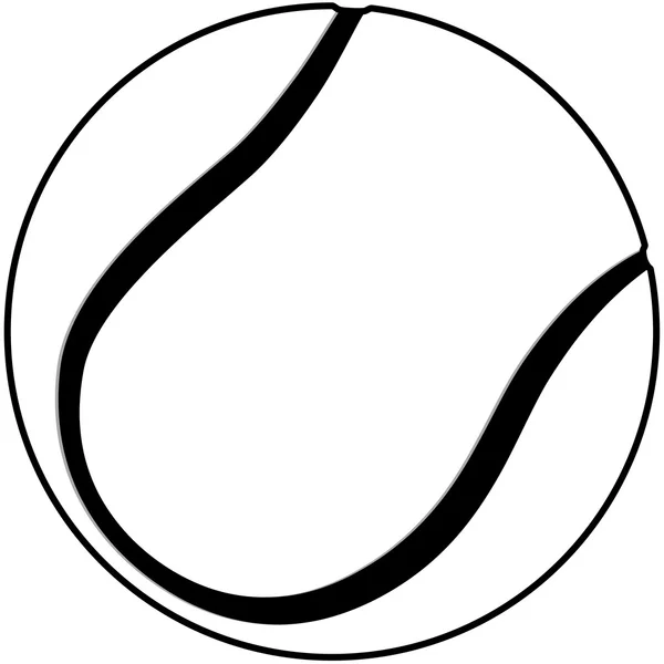 Contour balle de tennis — Image vectorielle
