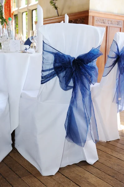 Blue chair cover — Stock Photo, Image