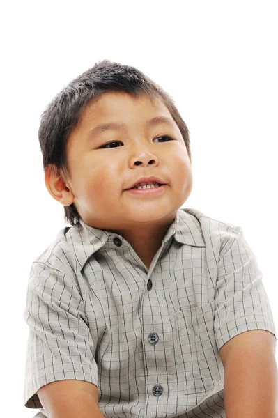 Азиатский мальчик смеется — стоковое фото
