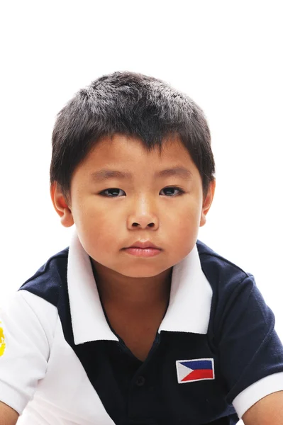 Asian Biy looks grumpy — Stock Photo, Image
