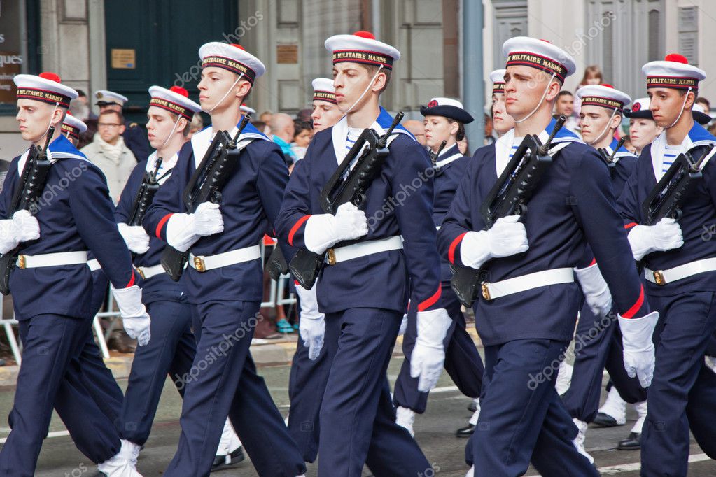 Marching French Sailors Stock Editorial Photo © pjhpix 12164922