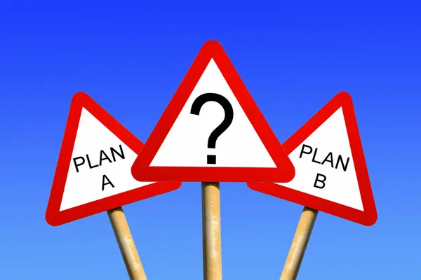 Plan B planen — Stockfoto