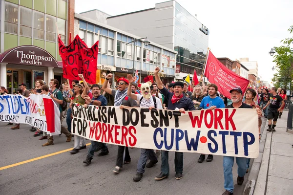 Manifestación de protesta estudiantil de Quebec —  Fotos de Stock