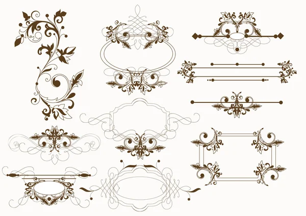 Éléments vectoriels vintage calligraphiques — Image vectorielle