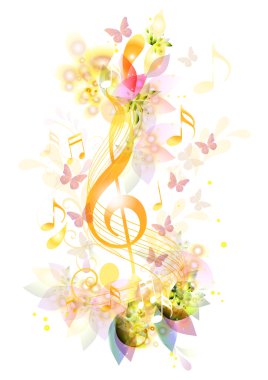 Abstract music background clipart